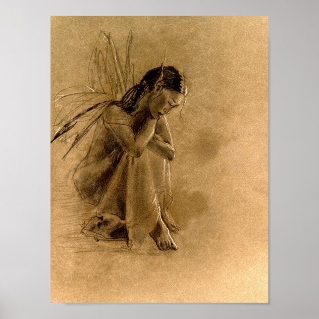 Poster lost in thought   (brown paper version) (Devant)