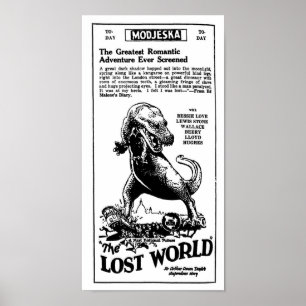 Poster Lost World 1925 roman Arthur Conan Doyle
