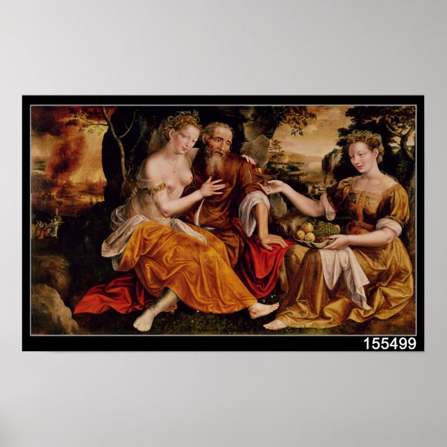 Poster Lot et ses filles, c.1565 (Devant)
