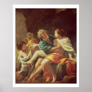 Poster Lot et ses filles, c.1630 (huile sur toile)