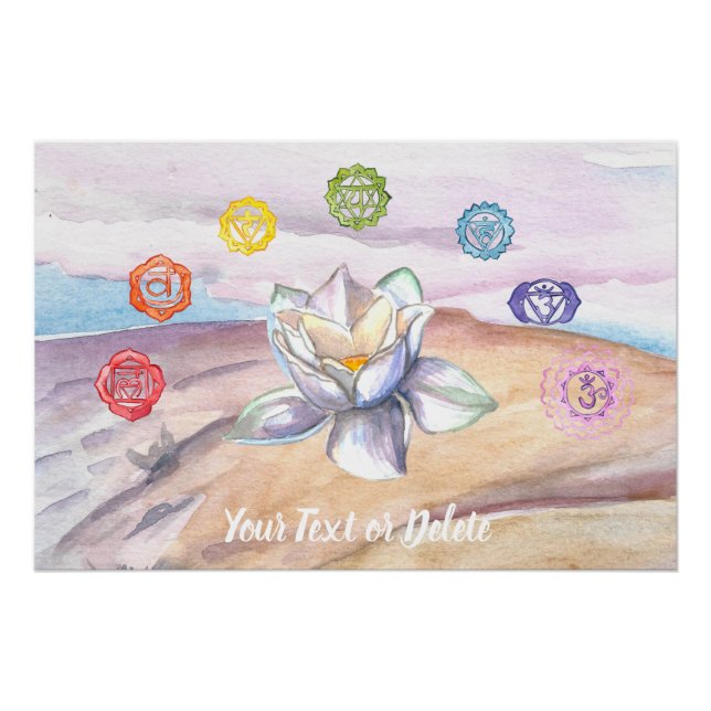 Poster *~* Lotus Beach Chakra Art Peinture Artistique (Devant)