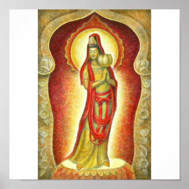 Poster Lotus de la déesse Kuan Yin (Devant)