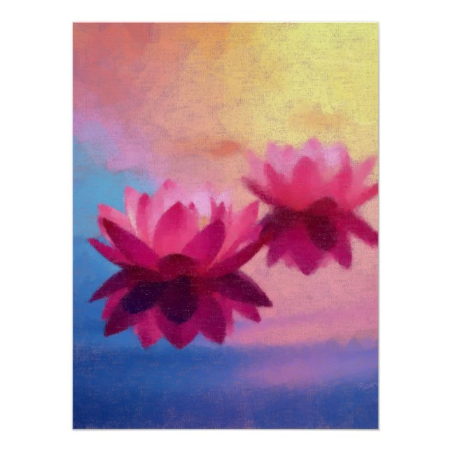 Poster Lotus d'eau (Devant)