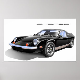 Poster Lotus Europa Black
