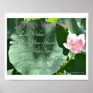 Poster "Lotus Wisdom", 10" x 8"