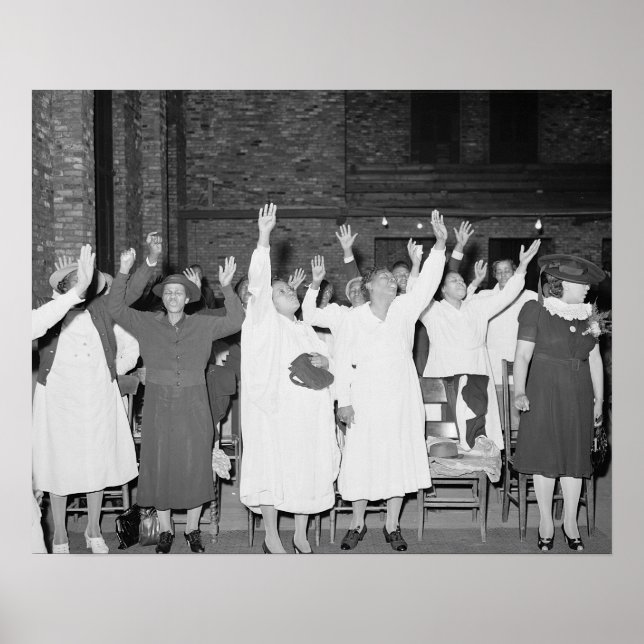 Poster Louer le Seigneur, 1941. Photo vintage (Devant)