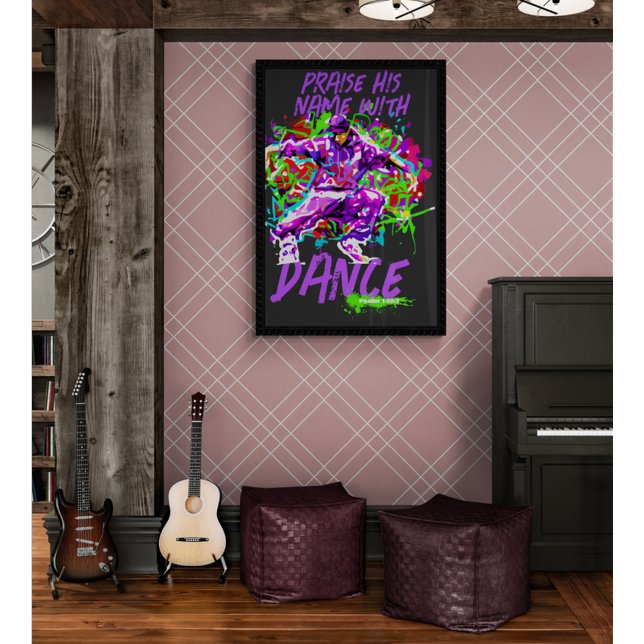 Poster Louez Son Nom Avec La Danse La Foi Chrétienne (Créateur téléchargé)