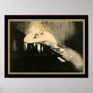 Poster Louis Icart " Blond at Piano"