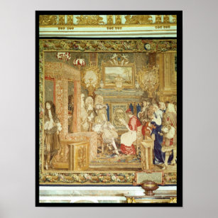 Poster Louis XIV reçoit l'héritage pontifical