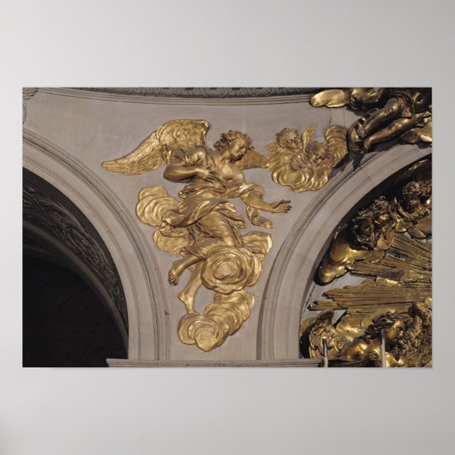 Poster Louis XIV style angel, from the arch (Devant)