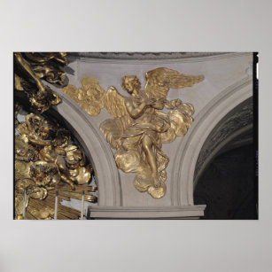 Poster Louis XIV style angel, from the arch to the