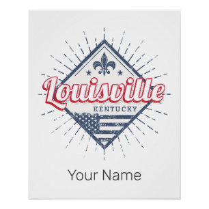 Poster Louisville City Kentucky États-Unis Vintage USA