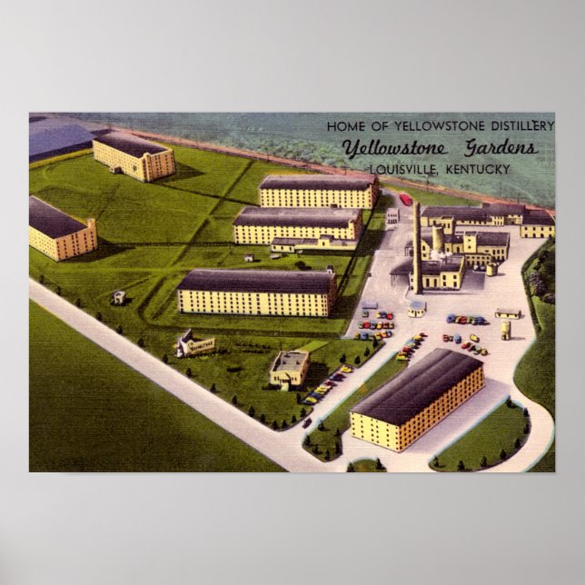Poster Louisville Kentucky Yellowstone Distillery (Devant)