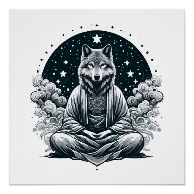 Poster Loup averti (Devant)