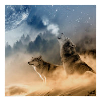Loup esthétique hurlant, vie sauvage