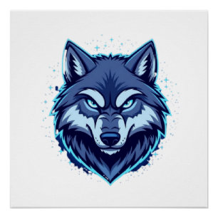 Poster Loup Féroce – Symbole de Force et de Liberté