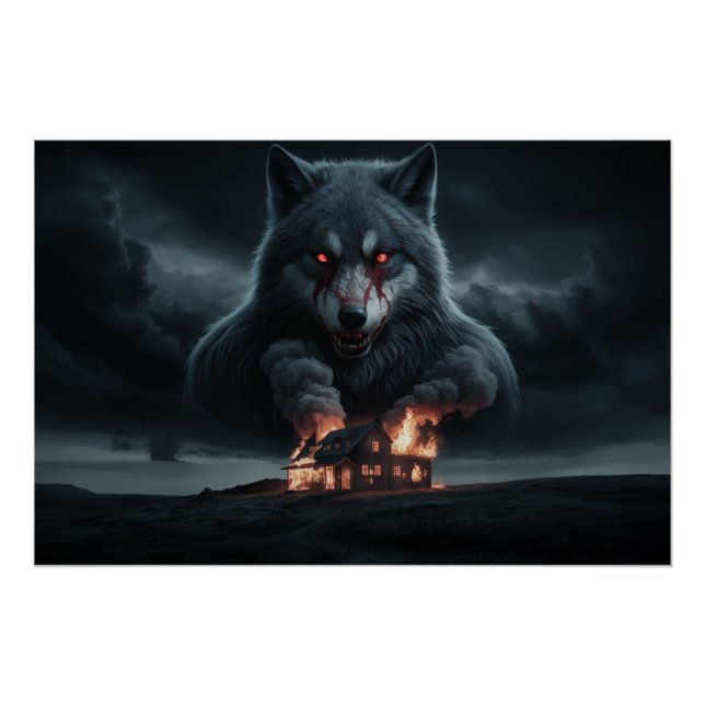 Poster Loup Feu (Devant)