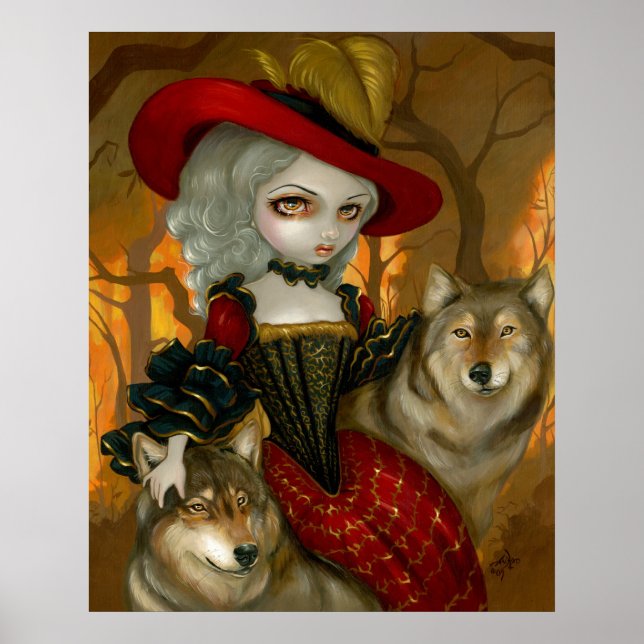 Poster Loup-Garou : d'Automne - gothique rococo wolf Impr (Devant)