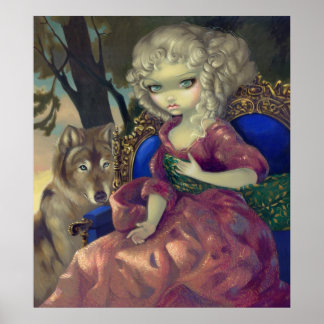 Poster Loup-Garou: L'Aube ART PRINT gothic rococo wolf