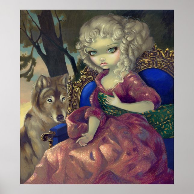 Poster Loup-Garou: L'Aube ART PRINT gothic rococo wolf (Devant)