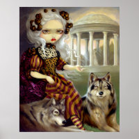 Loup-Garou : Le Temple ART IMPRIMER rococo wolf go