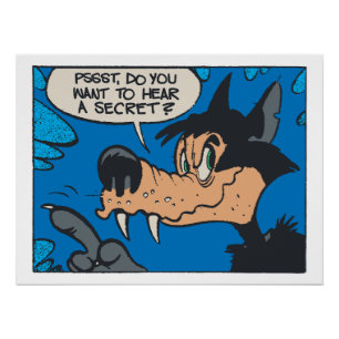 Poster Loup hurlant comme moi • Veux-tu savoir un secret