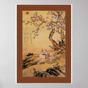 Poster Loup Shanxing (睒 狼 星)~Greyhound Giuseppe Castiglio