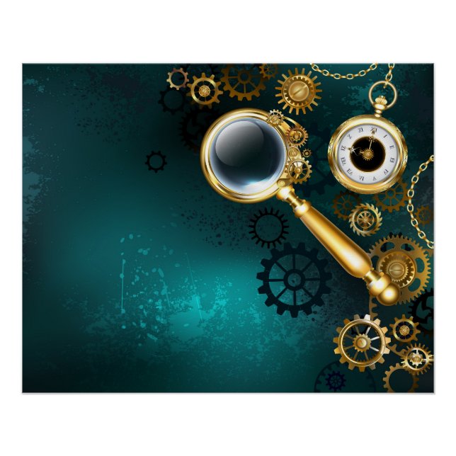Poster Loupe en style Steampunk (Devant)