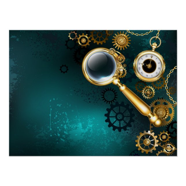Poster Loupe en style Steampunk (Devant)