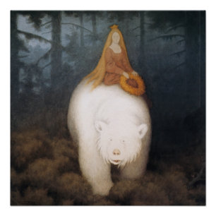 Poster "L'ours blanc" de Theodor Kittelsen
