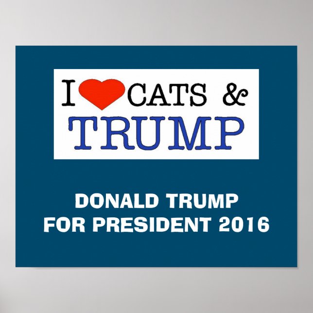 Poster Love Cats Trump (Devant)