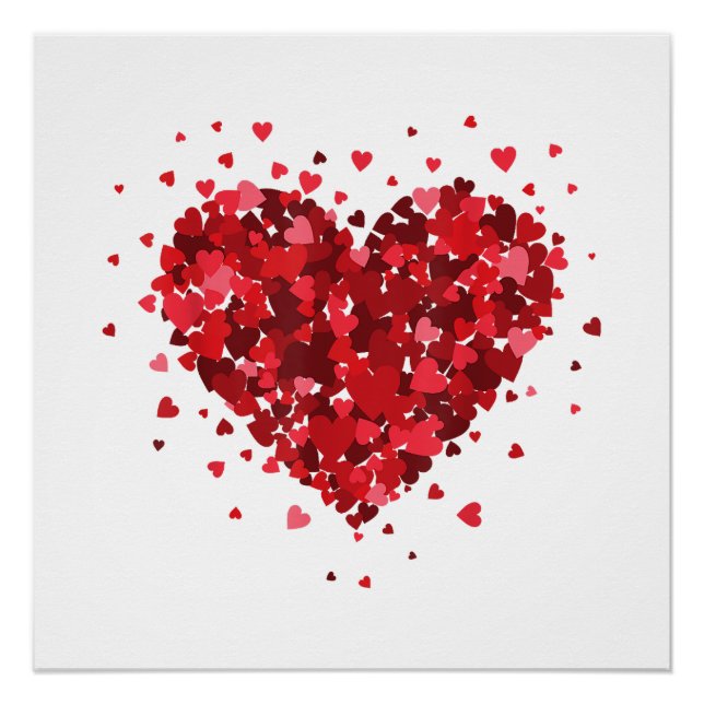 Poster Love Coeur Chemise Pour Femmes Filles Garçons Coeu (Devant)