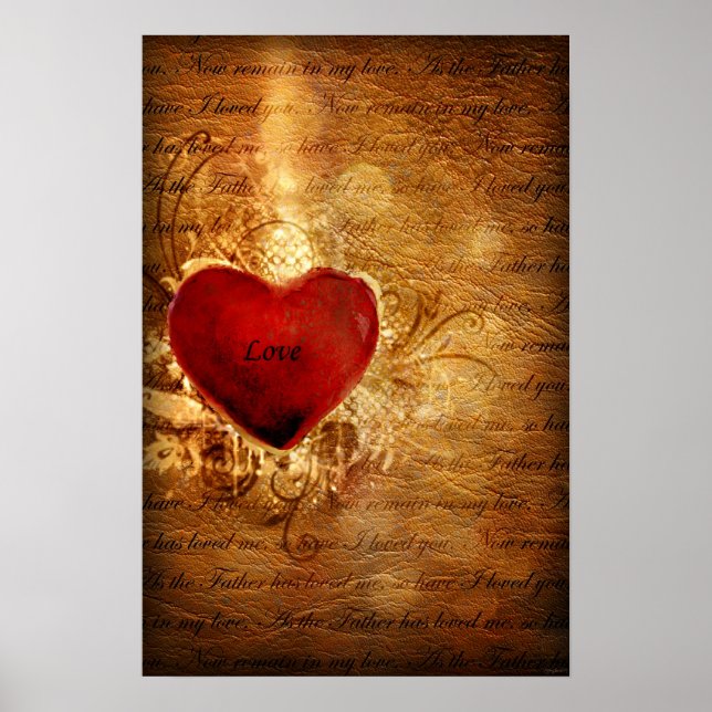 Poster Love Conquers All (Heart Art Poster) (Devant)