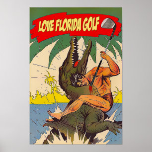 Poster Love Florida Golf