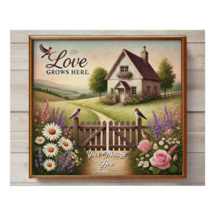 Poster "Love Grows Here" de Cottagecore