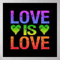 Poster Love Is Love - personnaliser
