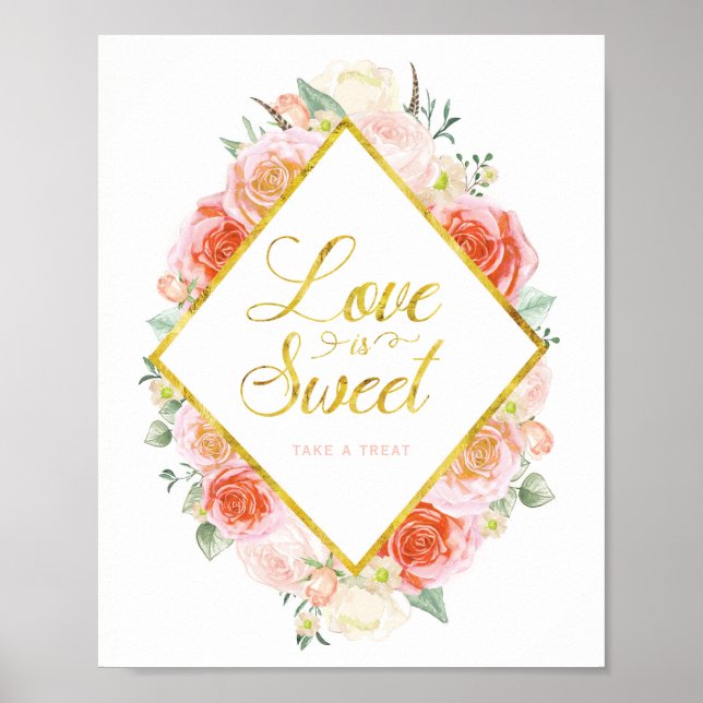 Poster Love is Sweet Take a Treat (8x10) (Devant)