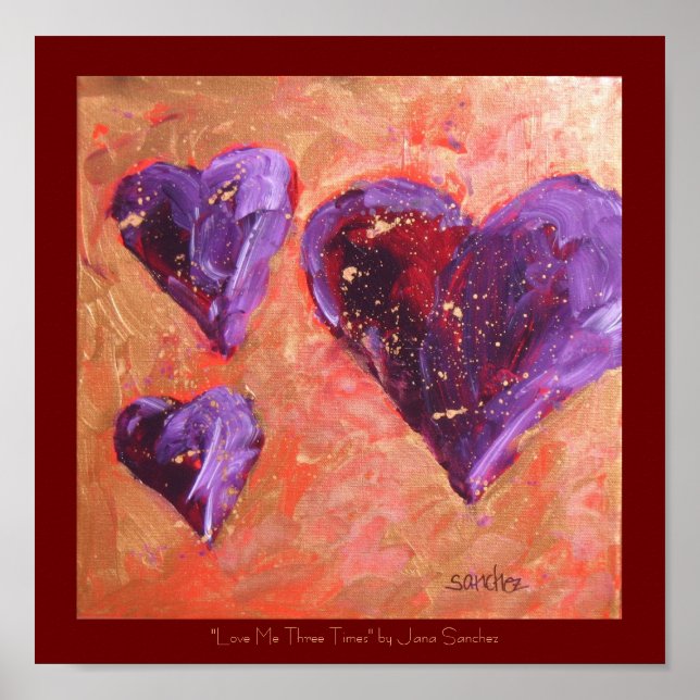 Poster Love Me Three Times (Devant)