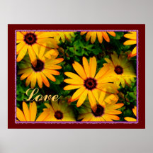 Poster Love Multi Floral