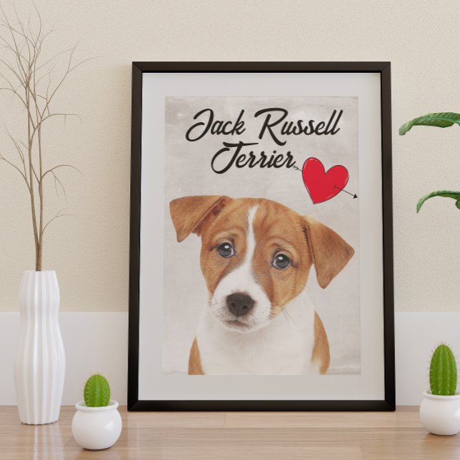 Poster Love My Jack Russell Terrier (Créateur téléchargé)