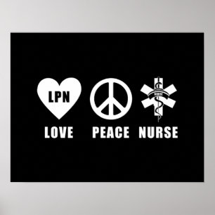 Poster Love Peace LPN