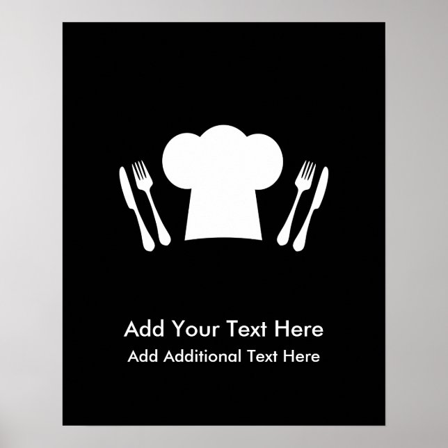 Poster Loves to Cook Kitchen or Restaurant (Devant)