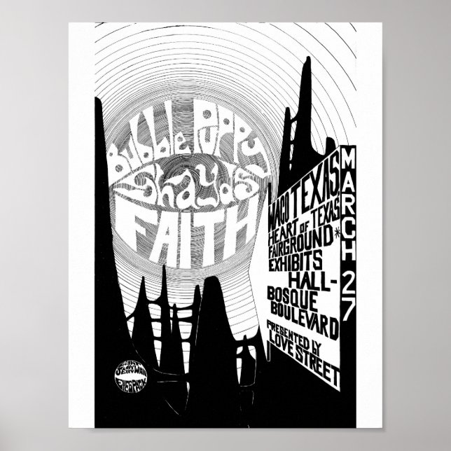 Poster LoveStreetLightCircusflyer WacoShowMar27'69 (Devant)