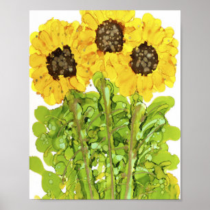 Poster Lovitude 3 tournesols