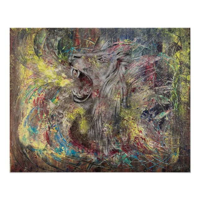 Poster Löwe (Devant)