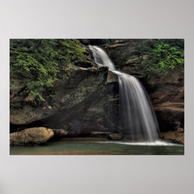 Poster Lower Falls, Old Man's Cave, Hocking Hills, Ohio (Devant)