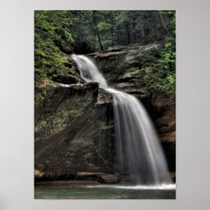 Poster Lower Falls, Old Man's Cave, Hocking Hills, Ohio