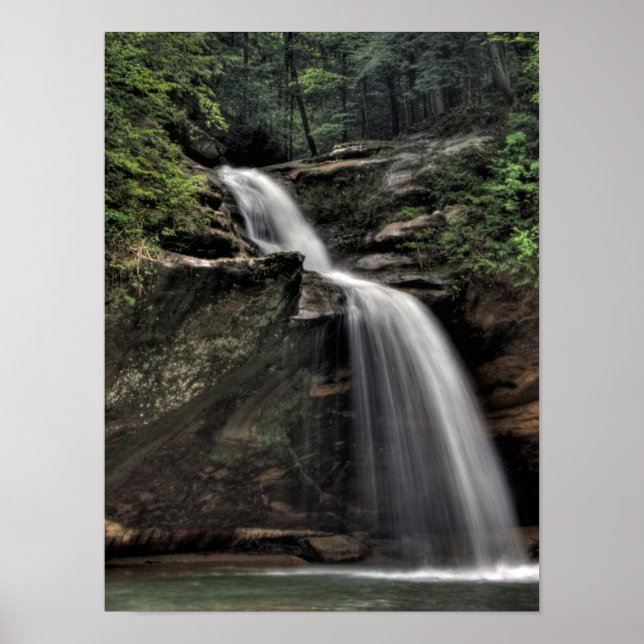 Poster Lower Falls, Old Man's Cave, Hocking Hills, Ohio (Devant)