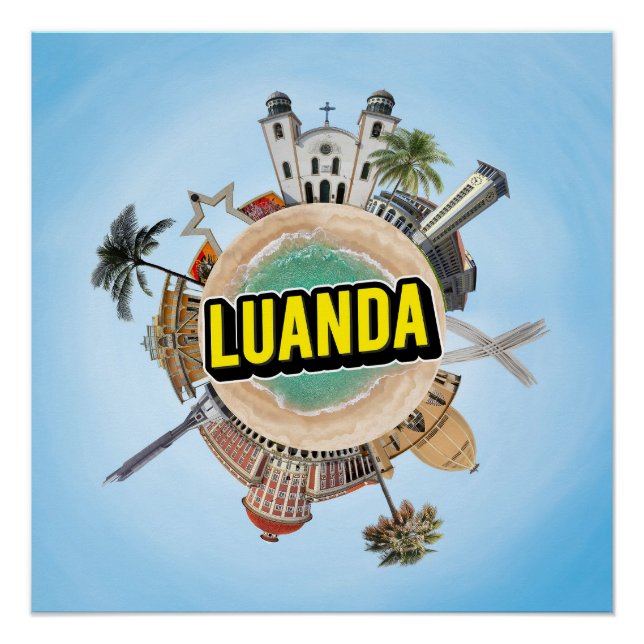Poster Luanda petite planète minuscule monument architect (Devant)