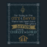 Poster Luc 2:11 Chalkboard Art 16x20<br><div class="desc">Car aujourd'hui,  dans la Cité de David,  il est né pour vous un Sauveur qui est Christ le Seigneur. Luc 2:11</div>